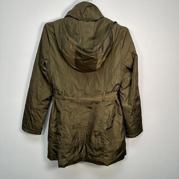 Khaki Green Jessica Simpson Hooded Anorak Jacket Medium - Picture 4 of 5